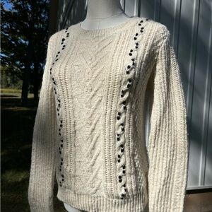 Scotch & Soda cream cable knit sweater
